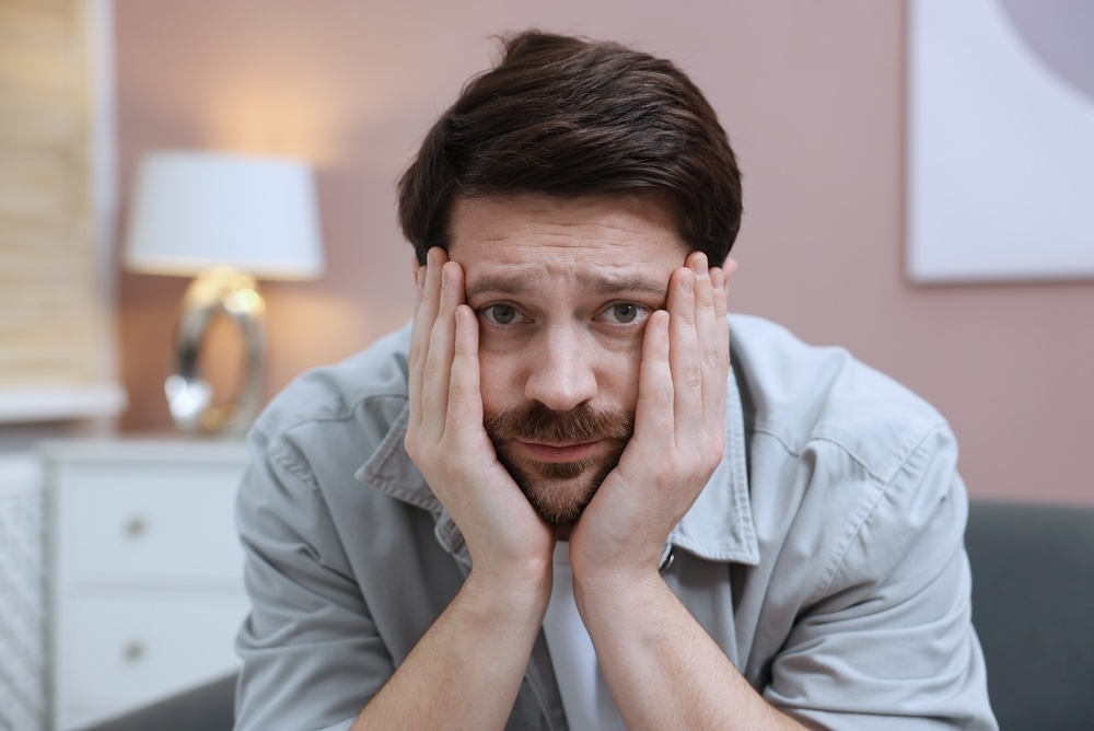 Man with anxiety problems