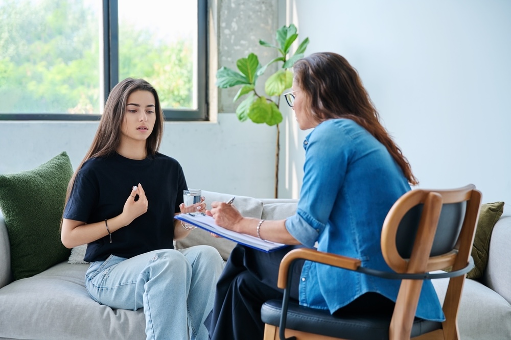 Woman struggling with depression needing therapy