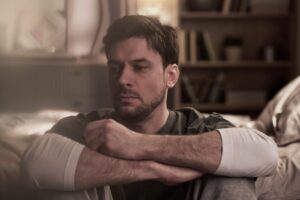 Man facing addiction and depression problems